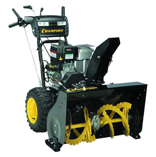 Установка шин на снегоуборщик Champion ST556